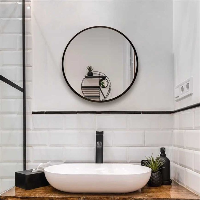 Зеркало MIXLINE "Ренуар" D400 без подсветки, черное обрамление MLZ.RenBlack.4