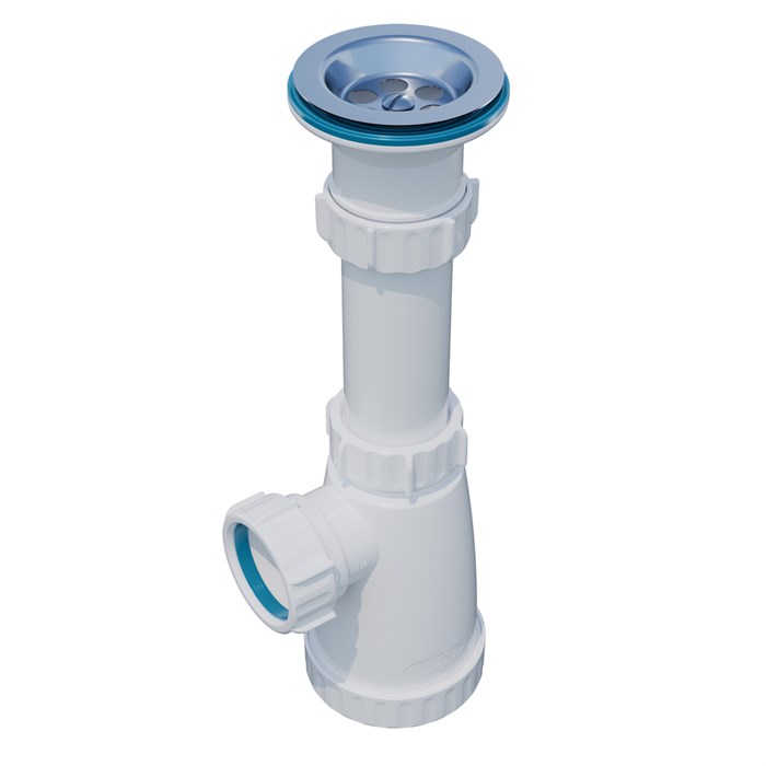 Сифон 3 1/2*40 с прямоуг. переливом BKS4000 ИНКОПЛАСТ BS4000