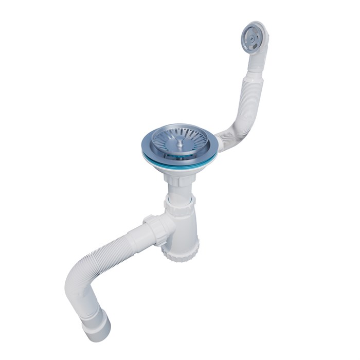 Сифон 3 1/2*40 с круглым переливом, с гофрой 40*40*50 (800мм) BKG3080 ИНКОПЛАСТ BKG3080