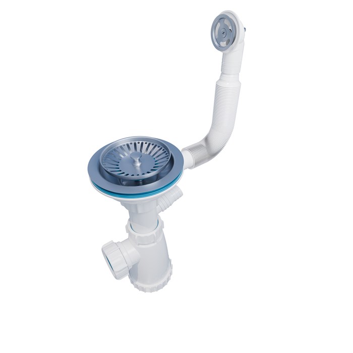 Сифон 3 1/2*40 с носиком и круглым переливом BKS3000W ИНКОПЛАСТ BS3000W