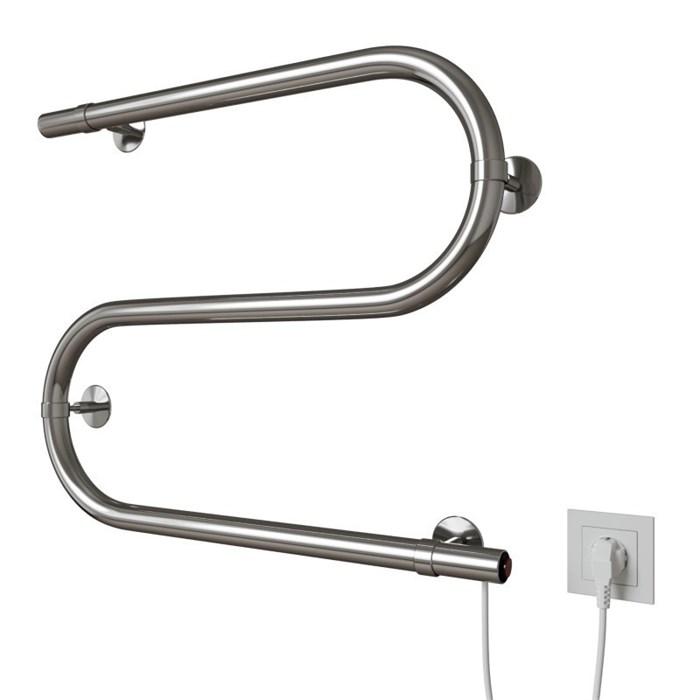 Полотенцесушитель MIXLINE SIMPLE S 40x50 (кнопочный выкл, 130 Вт) ХРОМ ML-556795