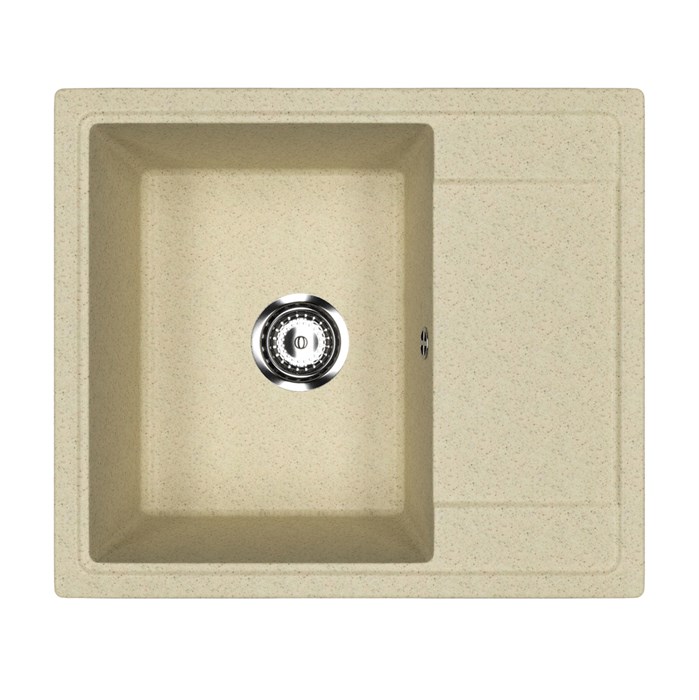 Мойкa ML-GMU05 УЛЬТРА с крылом, бежевый камень, 575*495 мм (глуб. чаши 190) 00-001415