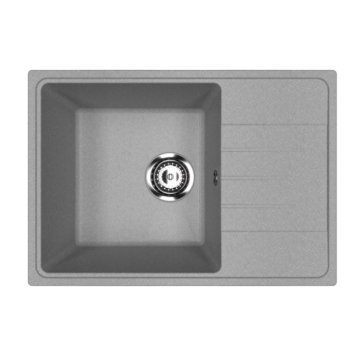 Мойкa ML-GMU06 УЛЬТРА с крылом, серый камень, 600*420 мм (глуб. чаши 170) 00-001420