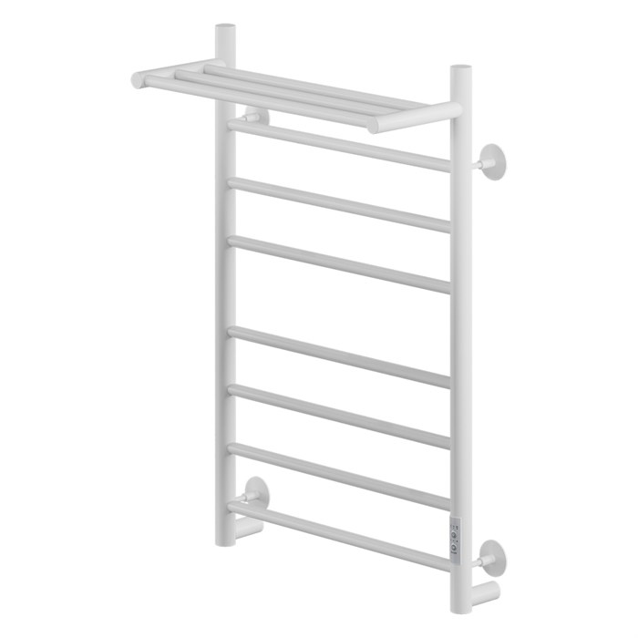 Полотенцесушитель MIXLINE VEGA  80х50 (таймер, 382Вт, 7 перекладин + ПОЛКА) электрический БЕЛЫЙ ML-556425