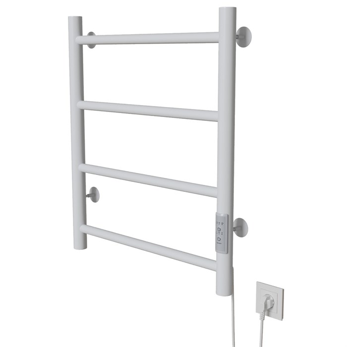 Полотенцесушитель MIXLINE VEGA  60х50 (таймер, 201 Вт, 4 перекладины) электрический БЕЛЫЙ ML-556341