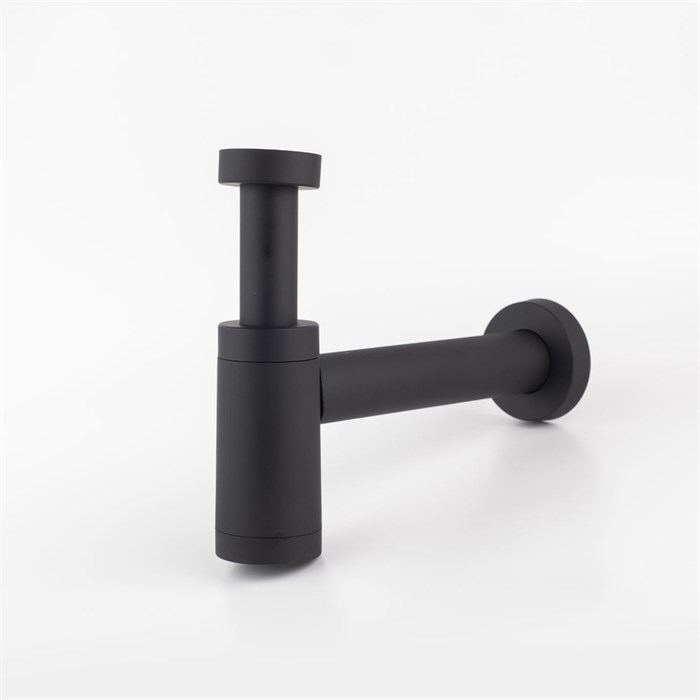 Сифон 1 1/4*40 Ani без выпуска с трубой 40*40 BRB1004BL АНИ пласт ЧЕРНЫЙ BRB1004BL