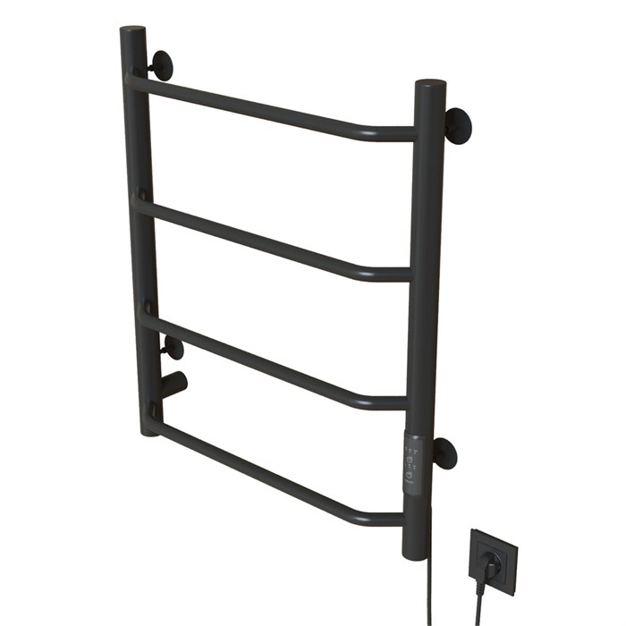 Полотенцесушитель MIXLINE MIRA  60х50 (таймер, 201 Вт, 4 перекладины) электрический ГРАФИТ ML-557649