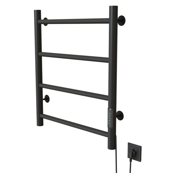 Полотенцесушитель MIXLINE VEGA  60х50 (таймер, 201 Вт, 4 перекладины) электрический ГРАФИТ ML-557652