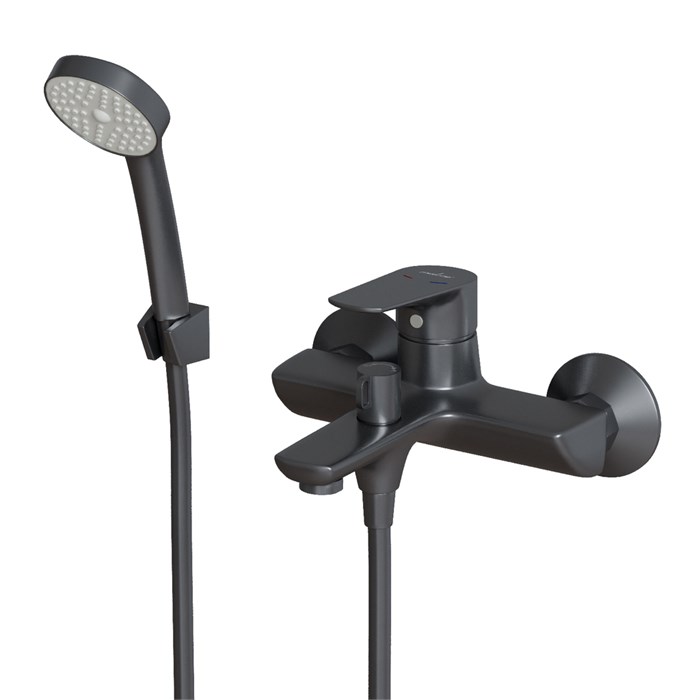 Смеситель для ванны 35k MIXLINE ML14-01GR ГРАФИТ ML14-01GR