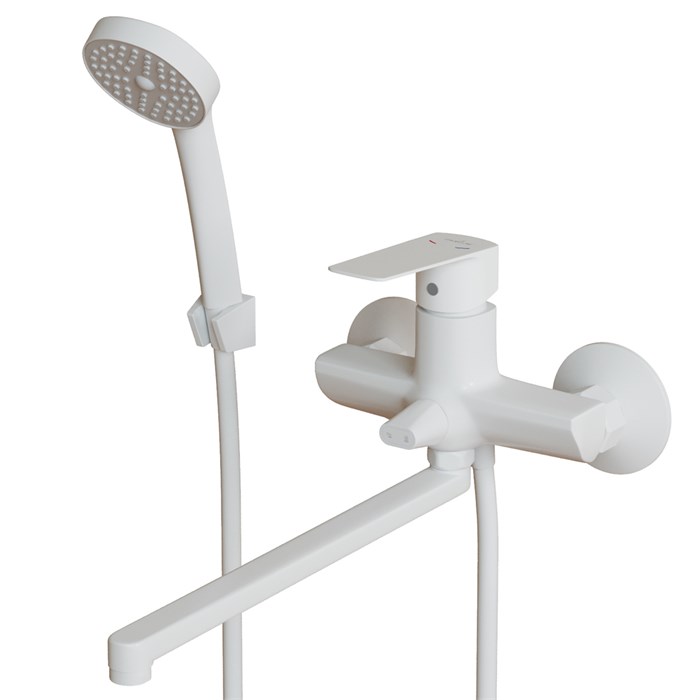 Смеситель для ванны и раковины 35k MIXLINE ML15-02W БЕЛЫЙ ML15-02W