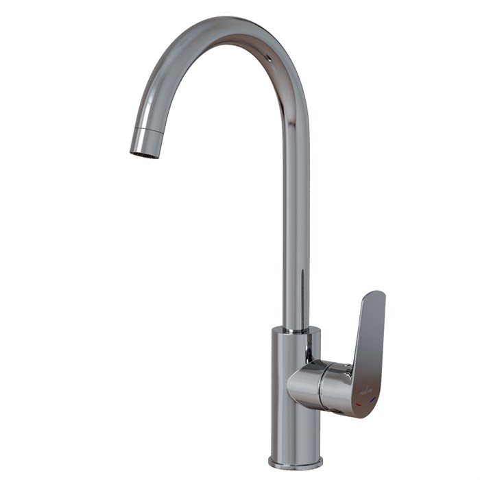 Смеситель для кухни 35k MIXLINE ML14-032 высокий излив б/отв боковая п/гайку (без подводки) ML14-032