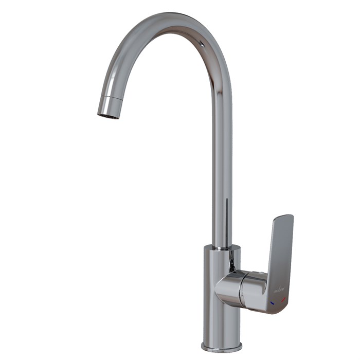 Смеситель для кухни 35k MIXLINE ML15-031 высокий излив б/отв боковая п/гайку (без подводки) ML15-031