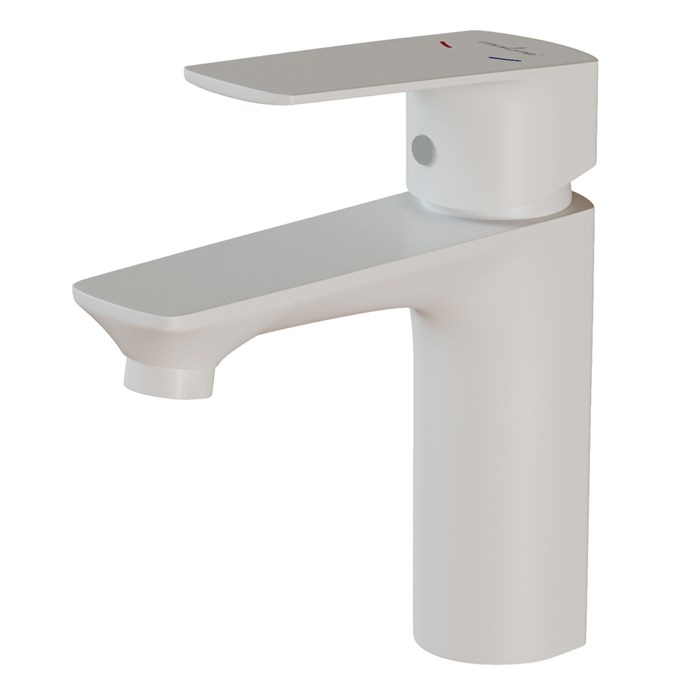 Смеситель для раковины 40k MIXLINE ML15-04W б/отв п/гайку (без подводки) БЕЛЫЙ ML15-04W