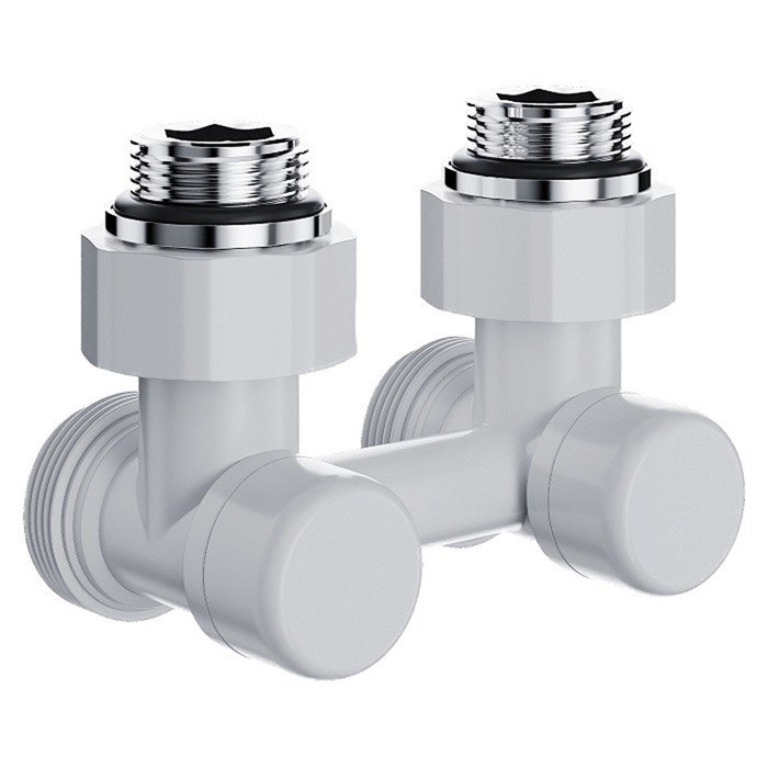 Узел нижнего подключения угловой Royal Thermo Design 1/2"х3/4" (Белый) RANDU11234WH