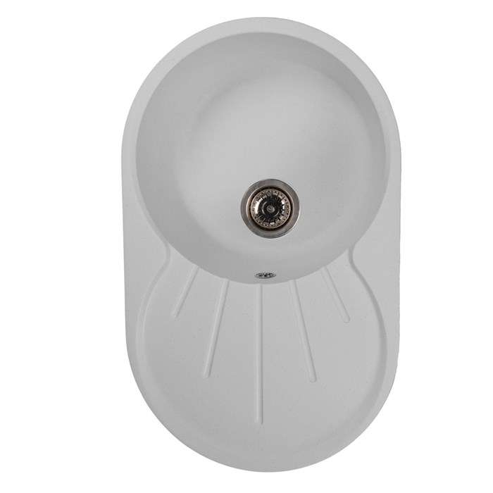 Мойка ML-GMS105 СТАНДАРТ овальная с крылом, белый (331), 740*460*190мм 00-00001585