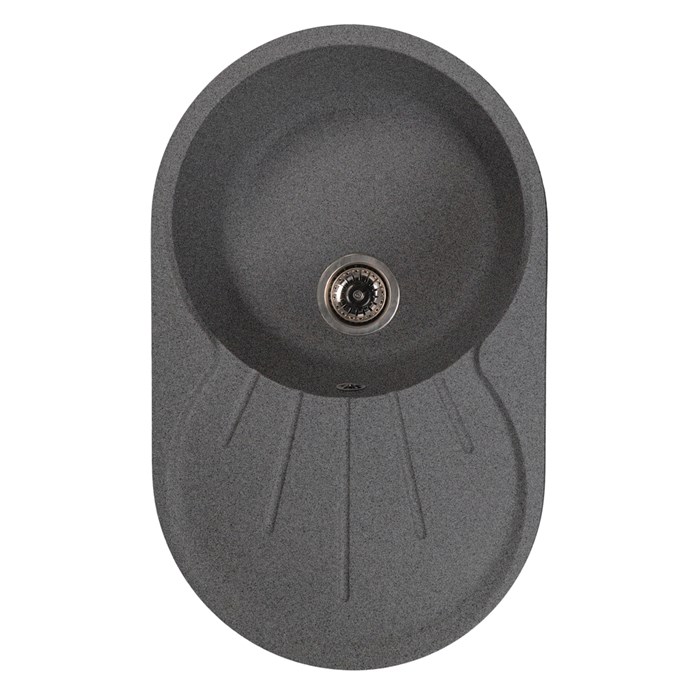 Мойка ML-GMS105 СТАНДАРТ овальная с крылом, темно-серый (309), 740*460*190мм 00-00001588