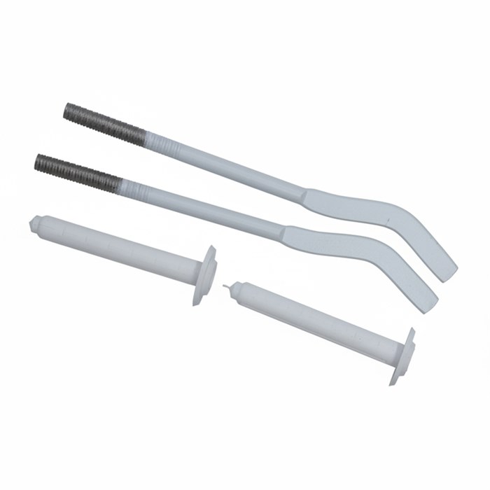 Кронштейн для радиатора с дюбелем анкерный белый 7*180мм (пара, пакет с еврослотом) VRT 81675