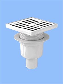 50 трап с вертик. спуском,рег решетка 100х100 пласт. АНИ пласт TA5704 TA5704