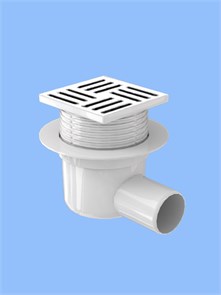 50 трап с гориз. спуском, рег решетка 100х100 пласт. АНИ пласт TA5604 TA5604