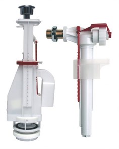 Арматура к смыв. бачку 2-х Кноп.ALCAPLAST/Alcadrain хр.кн. бок.под унив колонка лат.штуцерSA08K 1/2