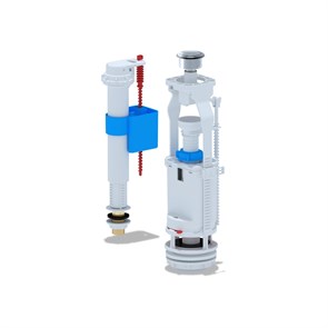 Арматура к смыв. бачку Кноп. АНИпласт хром нижн/подв. лат.штуцер WC8520C АНИ пласт WC8520C