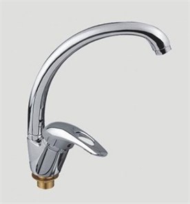 Смеситель для кухни 40к F4102-2 FRAP (выс.пов.излив, п/гайку, хром, силумин) F4102-2