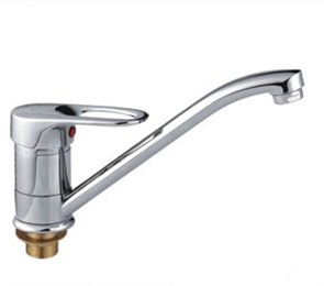 Смеситель для кухни 40к F4928-В FRAP (плоск.длин.пов. излив, п/гайку, хром, силумин) F4928-B