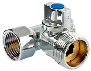 Кран 3-прох шаровой 1/2'' - 3/4'' - 1/2'' вн/нар/нар для ст маш VALTEC VT.256.N.04 VT.256.N.04