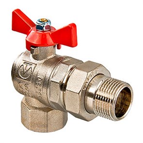 Кран шаровой со сгоном угловой 3/4''  бабочка VALTEC VT.228 VT.228.N.05
