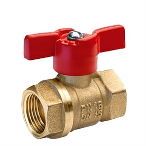 Кран шаровой 1/2'' вн/вн бабочка 11Б27п1 БАЗ Standart PN40 БАЗ.А30.1.15.НГ.40