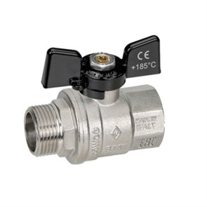 Кран шаровой 1/2'' вн/нар бабочка BUGATTI серия OREGON 307 (Италия) 03070060