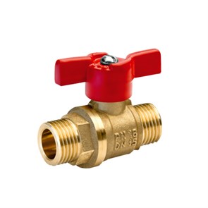 Кран шаровой 1/2'' нар/нар бабочка 11Б27п1 БАЗ Standart PN40 БАЗ.А32.1.15.НГ.40