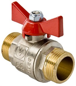 Кран шаровой 1/2'' нар/нар бабочка VALTEC VT.219 VT.219.N.04