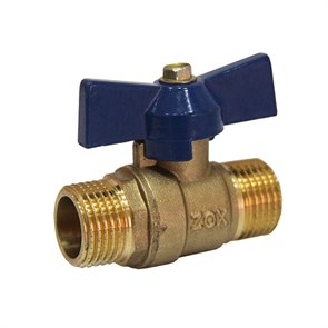 Кран шаровой 1/2'' нар/нар бабочка ZOX/RM-L RML-12MMB