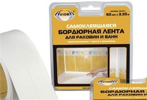 Лента бордюрная д/раковин и ванн фигурная AVIORA  38мм*3,35м 302-104