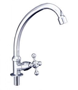 Смеситель для раковины/мойки 1/2 кер F4108 FRAP МОНО (выс.пов.излив, п/гайку, ХРОМ, силумин) F4108