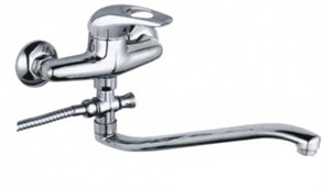 Смеситель для ванны и раковины 40к F2102-В FRAP (S излив, хром, силумин) F2102-B