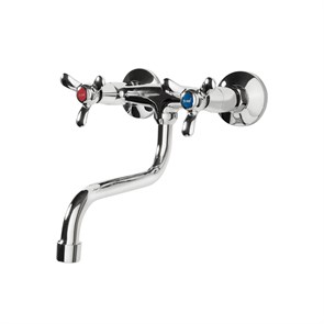 {{photo.Alt || photo.Description || 'Смеситель для кухни настенный 1/2 кер F4612 FRAP Трилистник (нижний пов.излив, ХРОМ, силумин)'}}