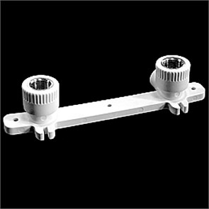 Уголок комб. вн 20х1/2'' с креплением двойной PRO AQUA БЕЛЫЙ (для крепления смесителя) PA280008P