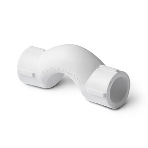 Обводное колено с муфтами 25 PRO AQUA БЕЛЫЙ PA16118P