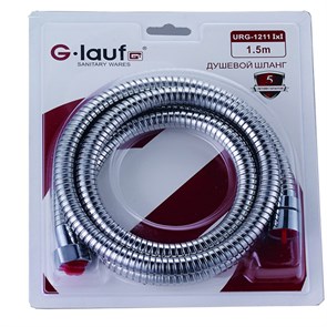 Шланг душевой 150 см имп/кон Glauf URG-1211 блист. (растягивающийся) URG-1211 imp*imp 150cm