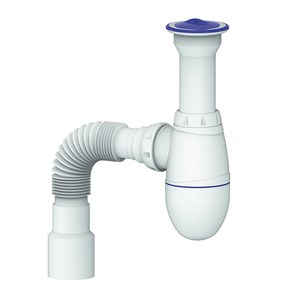 Сифон 1 1/2*40 В120 литой выпуск, с гофрой 40*40*50  UNICORN B120