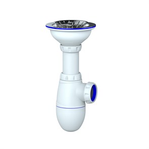 Сифон 3 1/2*40 B412  UNICORN  (винт, шток, ручка - латунь) B412