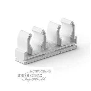 Фиксатор для трубы двойной 20 PP-R PRO AQUA БЕЛЫЙ PA18508P