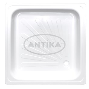 Поддон квадрат 0,9*0,9*0,15 Antika стальной (ВИЗ) APS-90101
