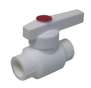 Кран шар 50 ручка PP-R БЕЛЫЙ 75070