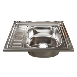 Мойка 60х50 (0,6) прав вып 3 1/2 MIXLINE 16см  с сифоном 538193