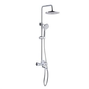 {{photo.Alt || photo.Description || 'Душевая система 35к F2441 FRAP лейка "Тропич. душ" (D230мм, пов. L-излив, белый/хром, латунь)'}}