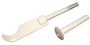 Кронштейн для радиатора с дюбелем анкерный белый 7*180мм САБЕЛЬНЫЙ БПЛ003