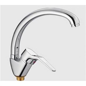 Смеситель для кухни 40к F4163-2 FRAP бок.ручка (выс.пов.излив, хром, п/гайку, латунь) F4163-2